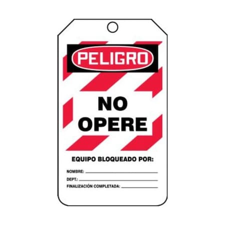 Accuform Danger, HS-Laminate, 3-1/4 in Width, 0.1 in Height, , 25 PK SHMLT409PTP